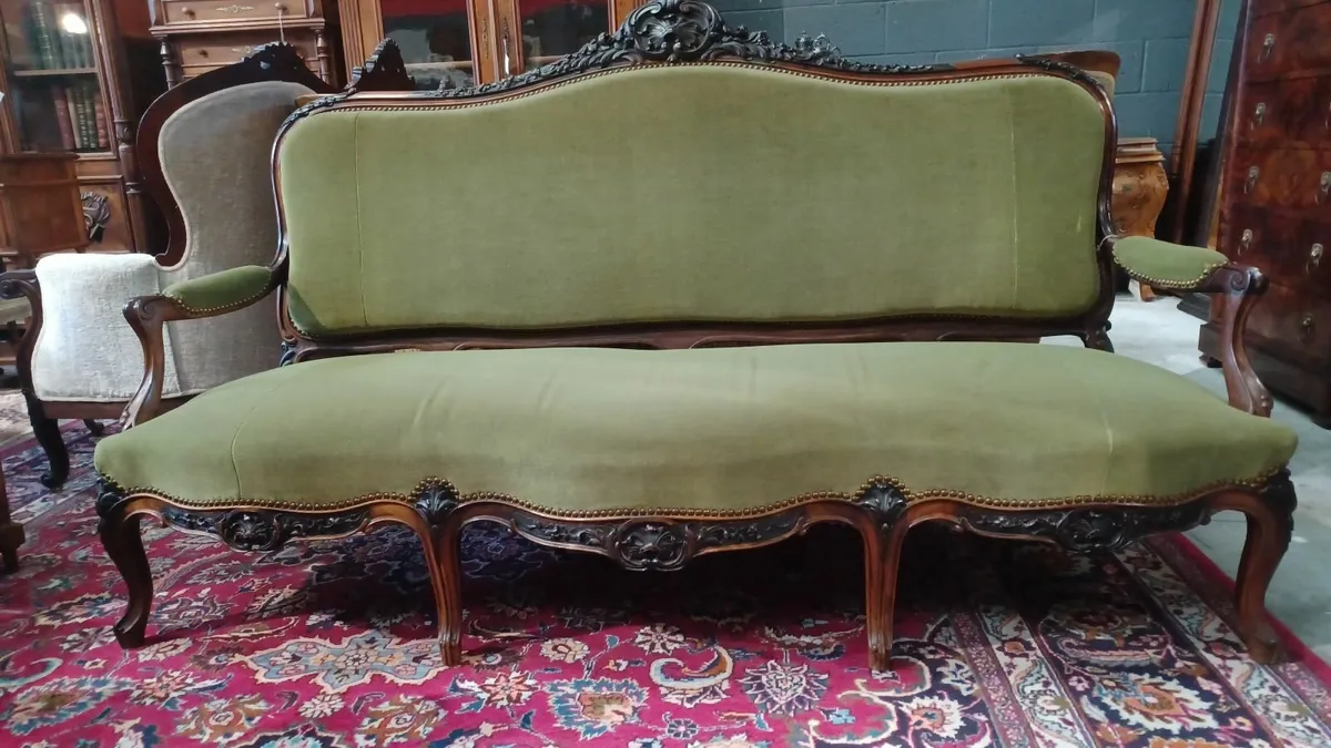 Louis XV Rosewood sofa with original upholstery - Image 2
