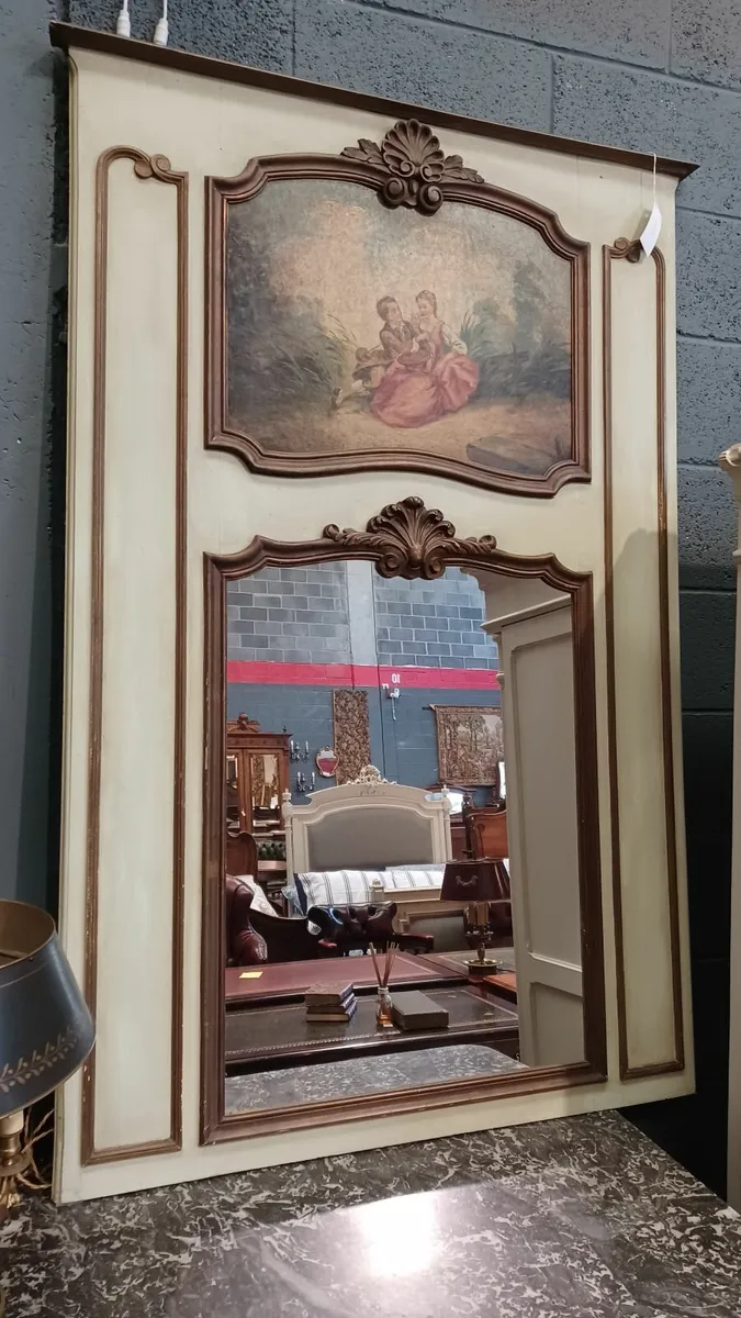 Large Antique Mirror Trumeau Louis XV - Image 1