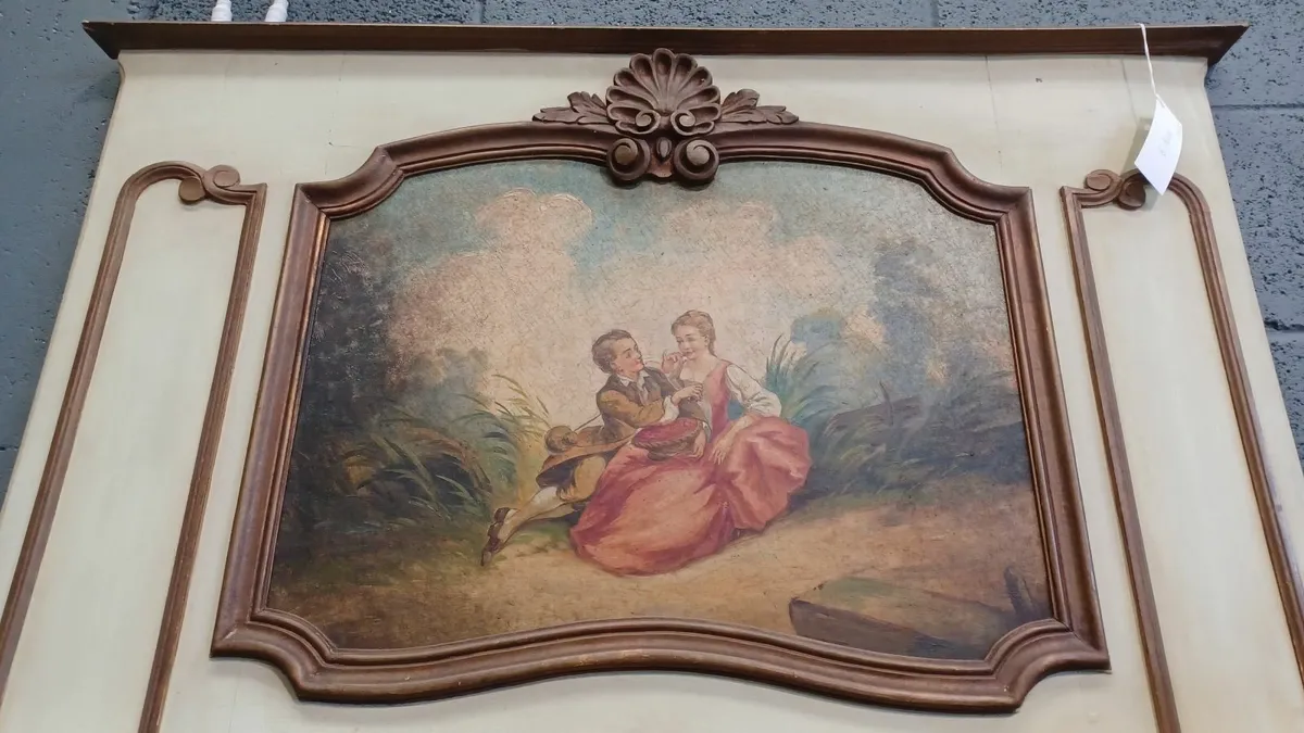 Large Antique Mirror Trumeau Louis XV - Image 3