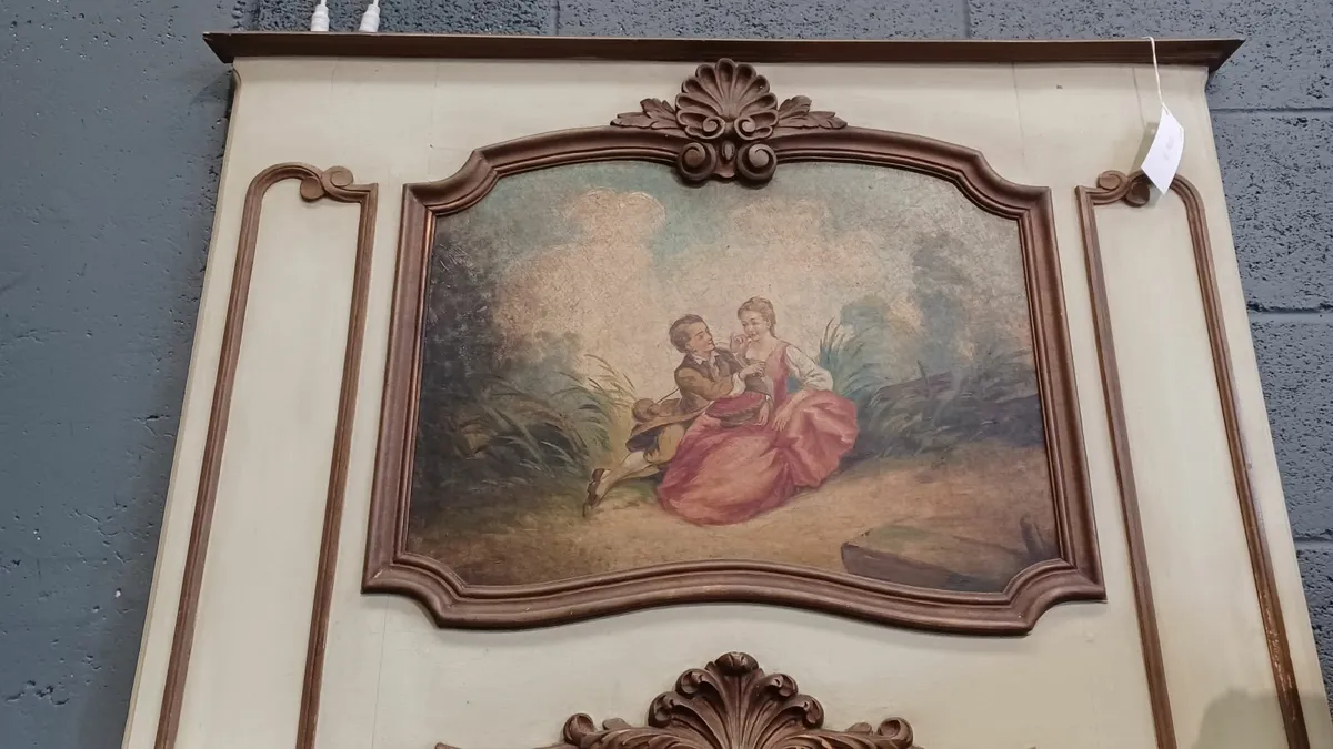 Large Antique Mirror Trumeau Louis XV - Image 4