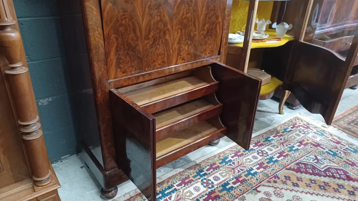 Two mahogany secretary desks and a display cabinet - Image 4