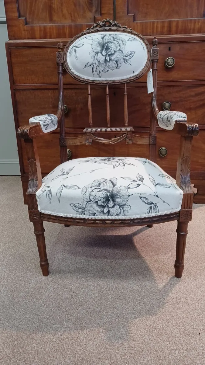 French antique bedroom armchair - Image 3