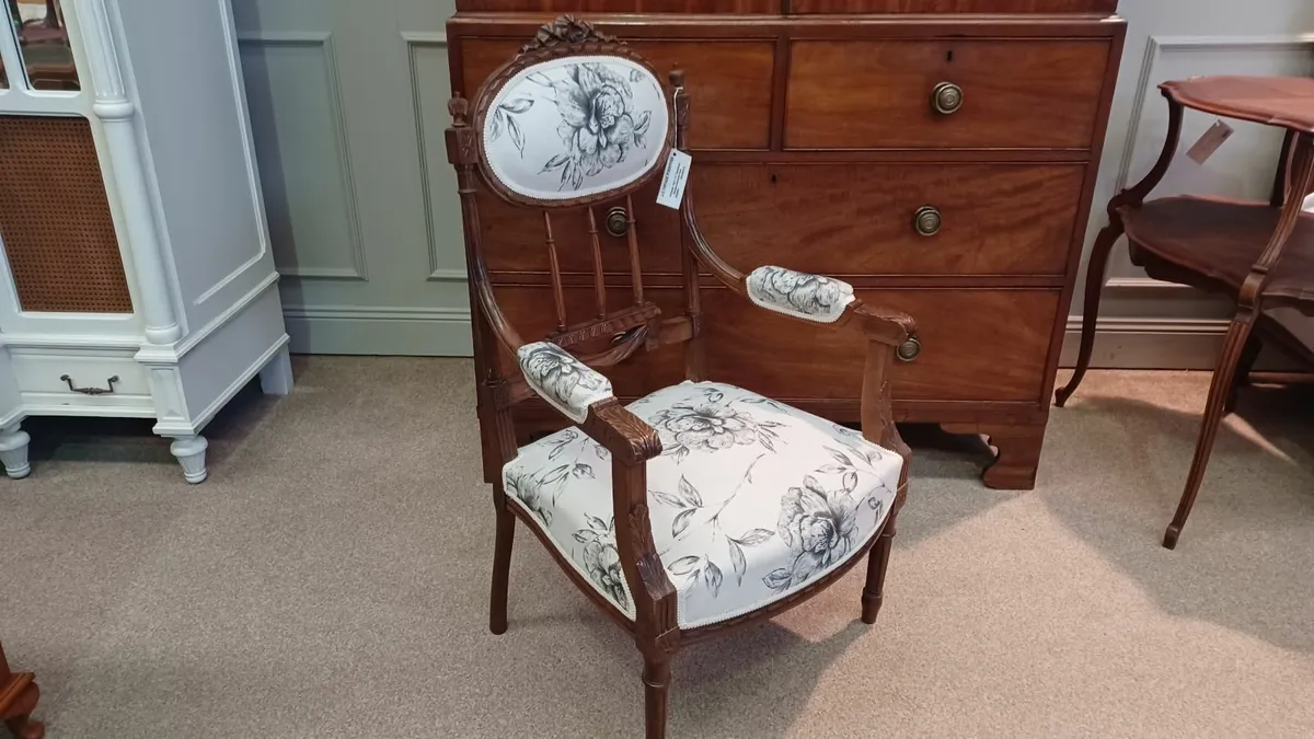 French antique bedroom armchair - Image 2