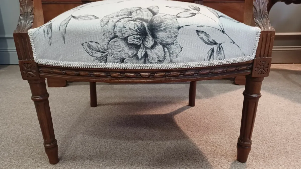 French antique bedroom armchair - Image 4