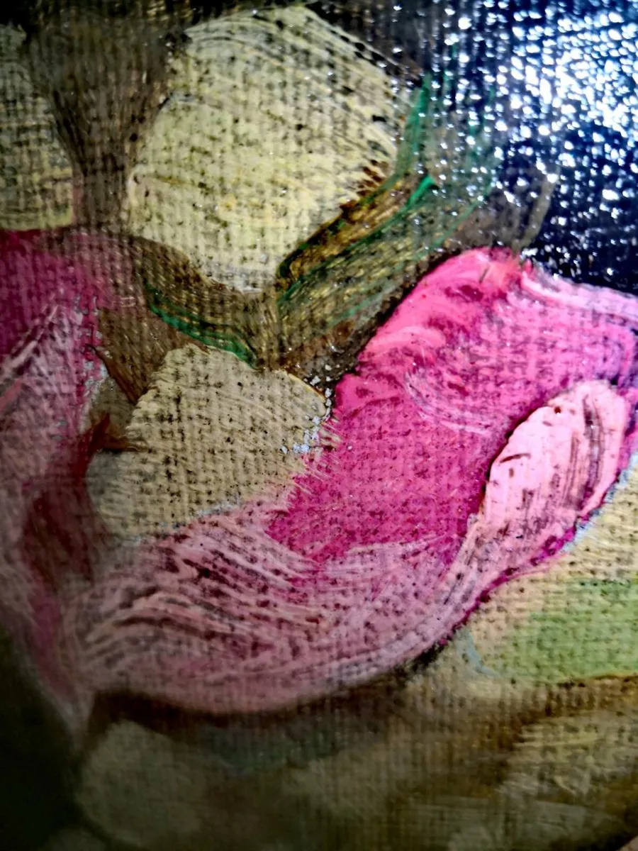 Antique oil painting of a lady - Image 3