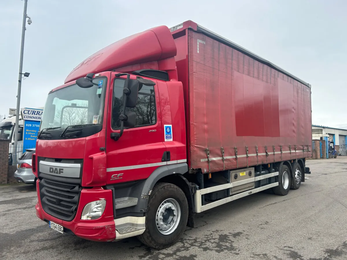 2014 Daf cf 290 6x2 Curtainsider with Moffet kit - Image 1