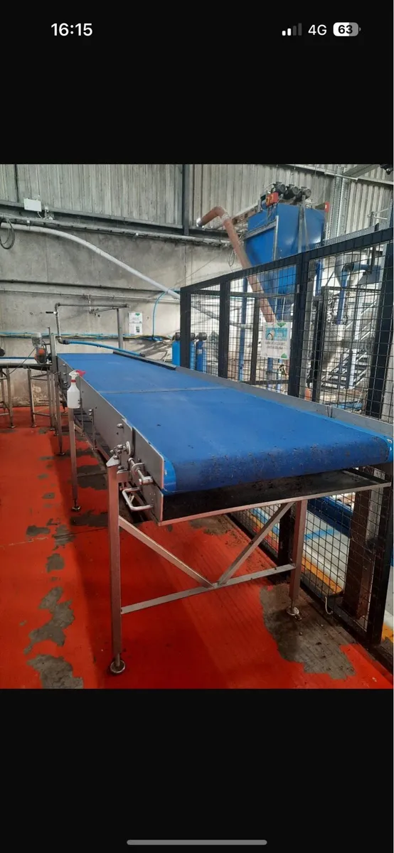 5 metre stainless wash conveyor and 180 conveyor - Image 1