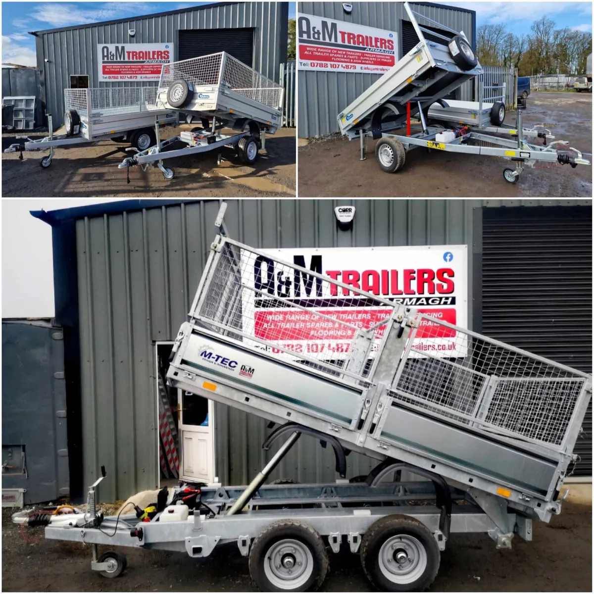 Tipper trailer M-tec 8x5  tipping - Image 1