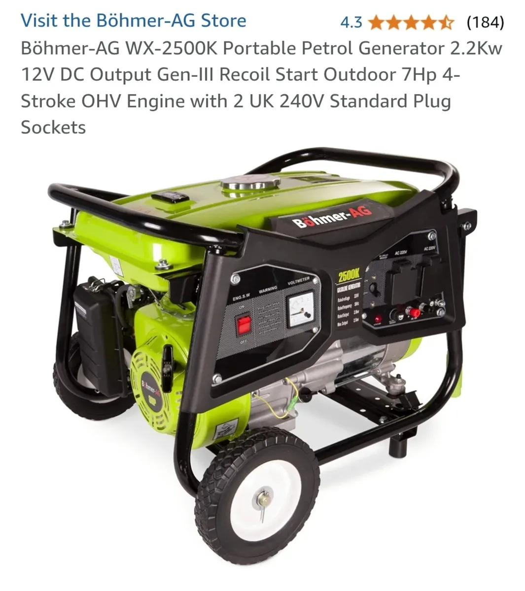 BÖHMER-AG WX2500K Generator - Image 3