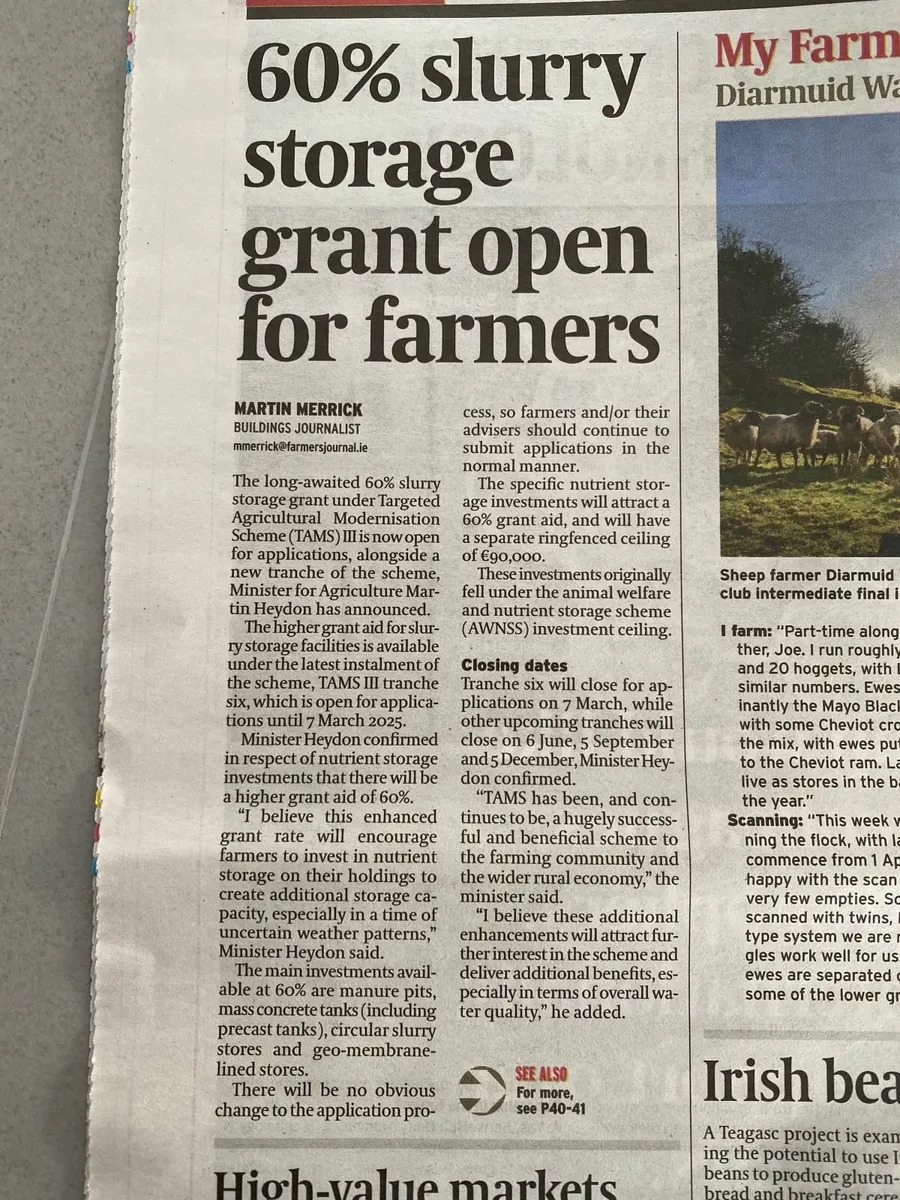 Slurry Lagoon 60%  Grant  & A.D. Digestate  Lagoon - Image 2