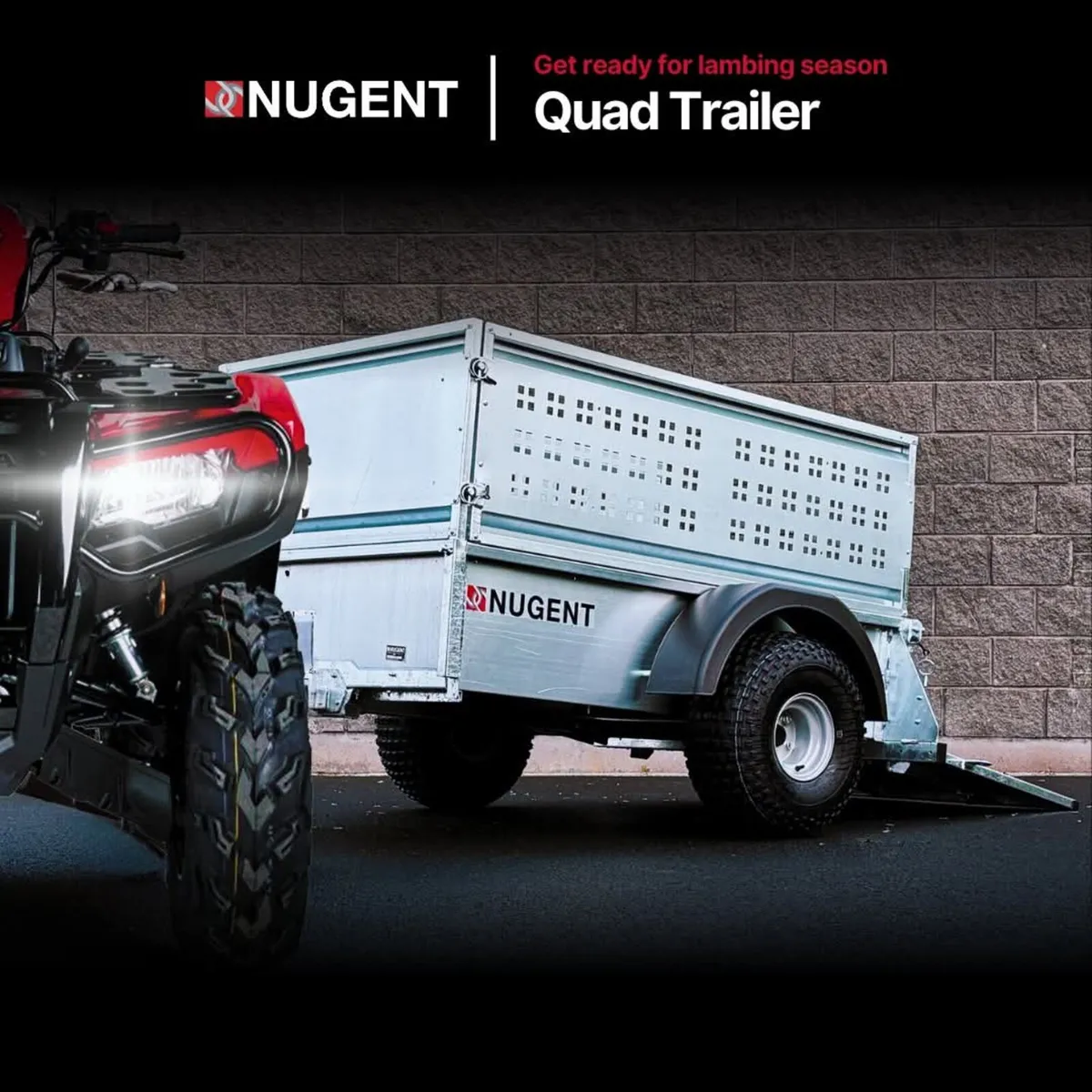New 6x3ft Nugent off road quad trailer suit sheep - Image 1