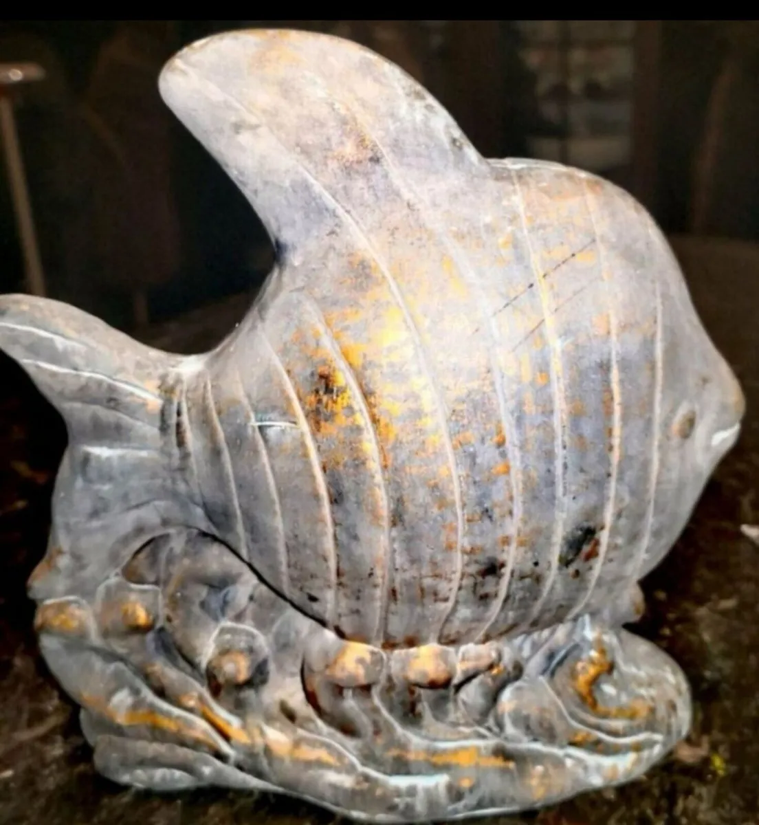 Rare gilded terracotta fish - Image 1