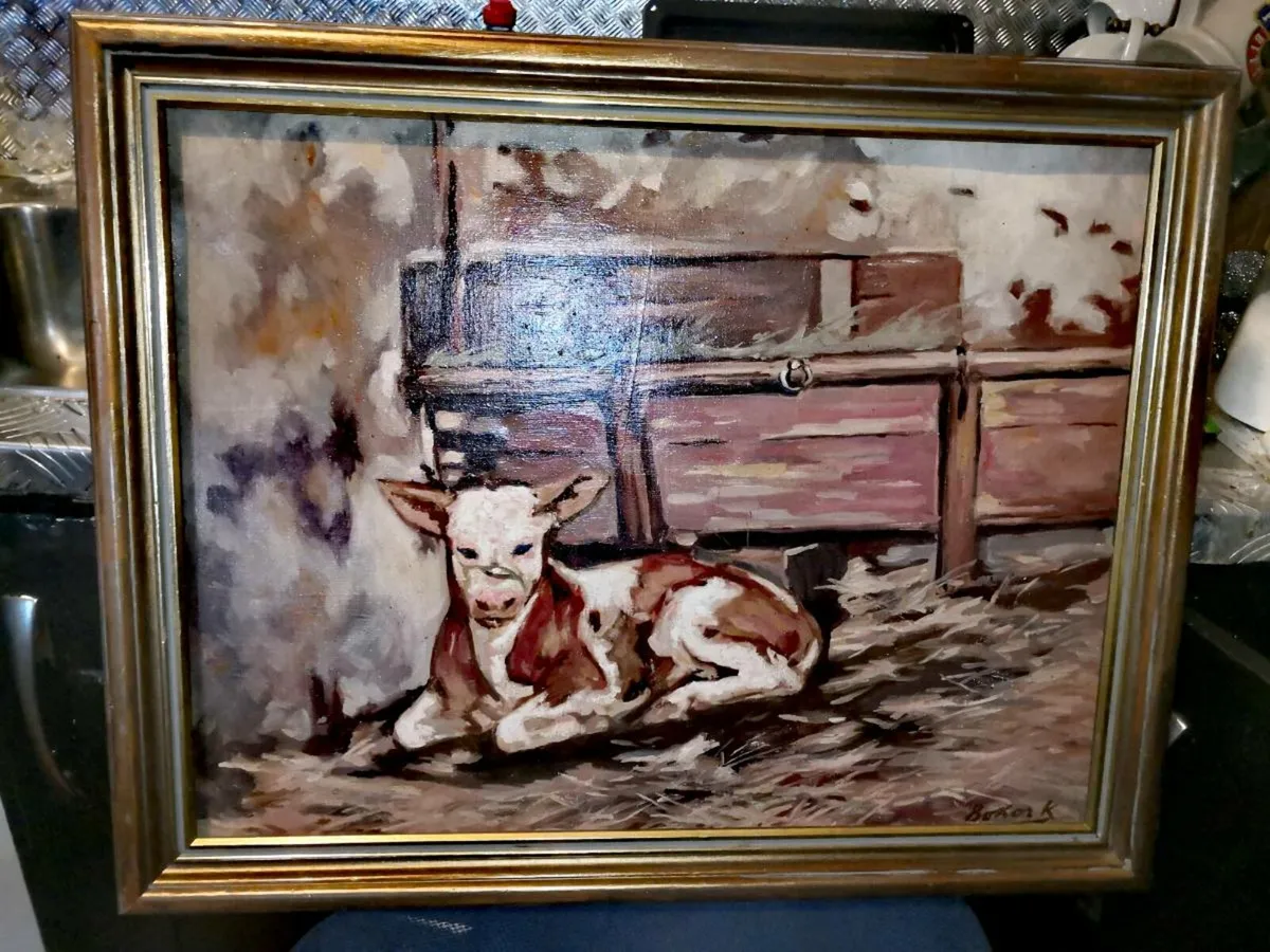 Original Karoly Bokor (1887-1997) oil painting - Image 1