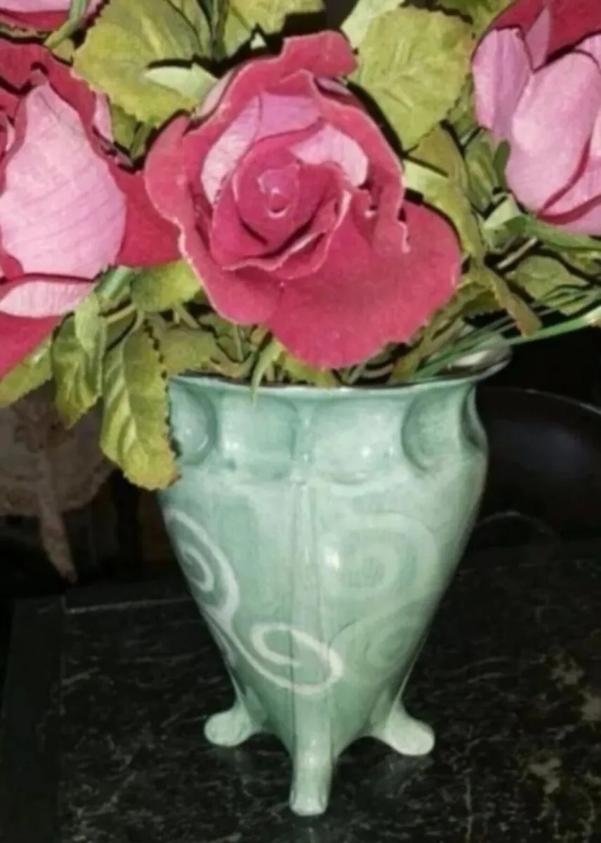 Royal Tara green signed vase - Image 1