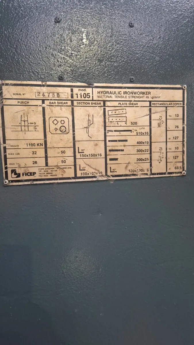 Ficep 100 ton Hyd Ironworker - Image 2