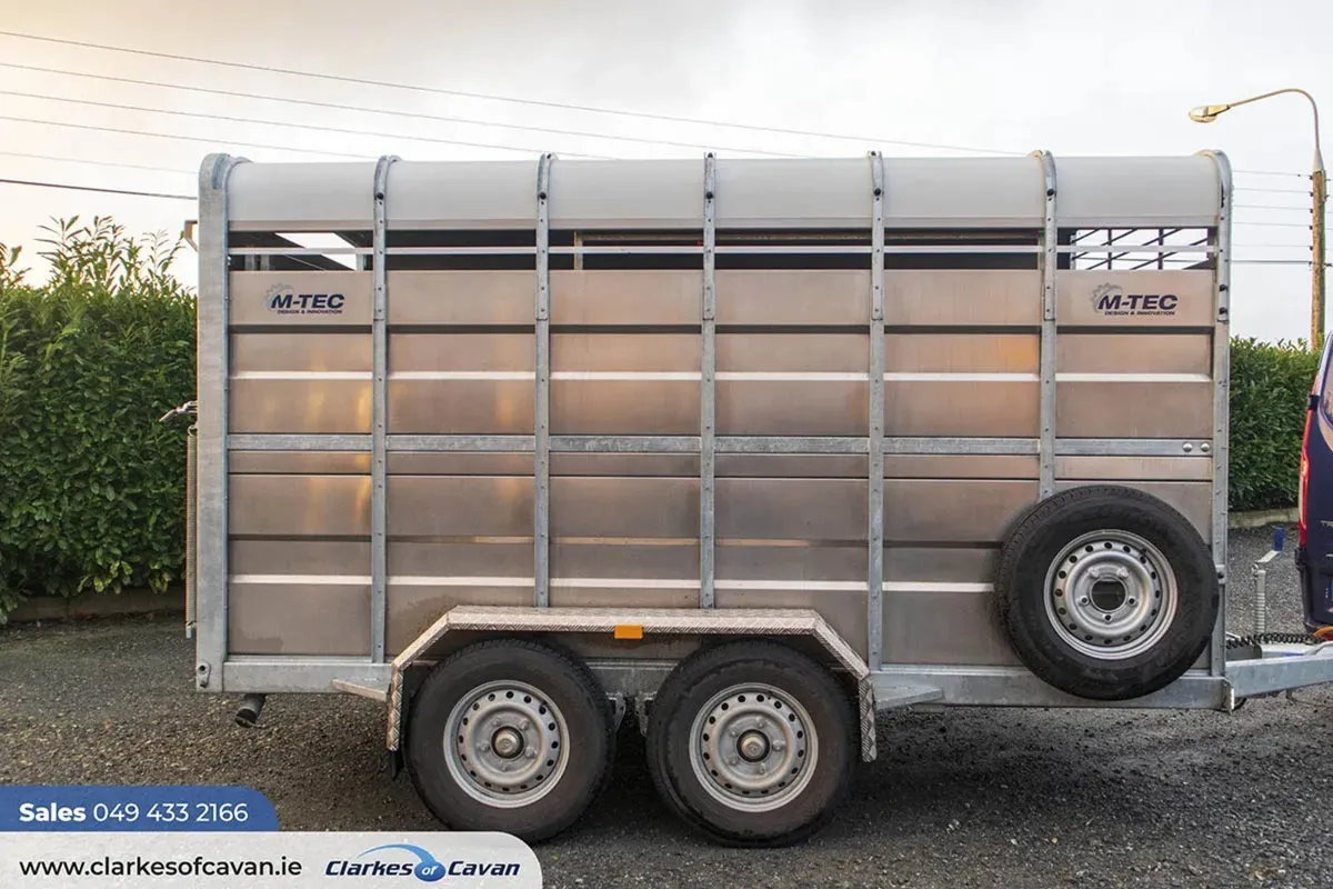 New MTec 12ft x 6ft Twin Axle Livestock Trailer - Image 3