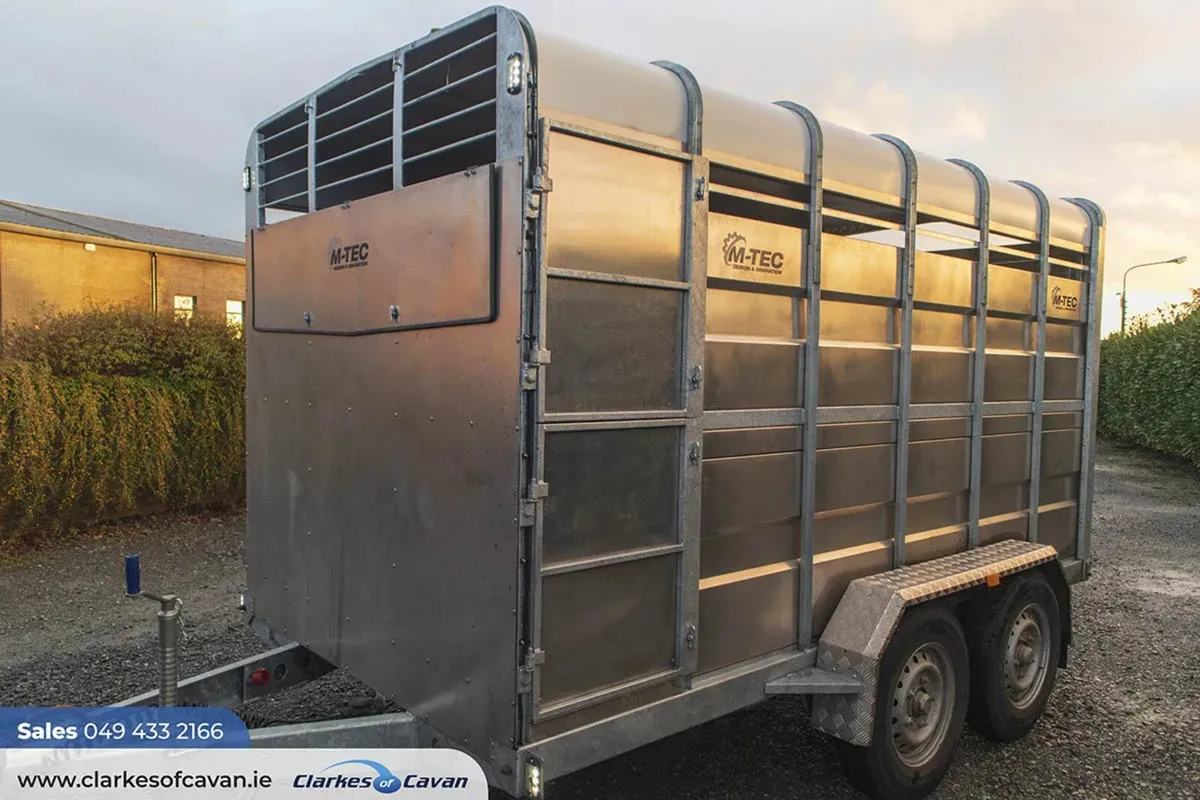 New MTec 12ft x 6ft Twin Axle Livestock Trailer - Image 2