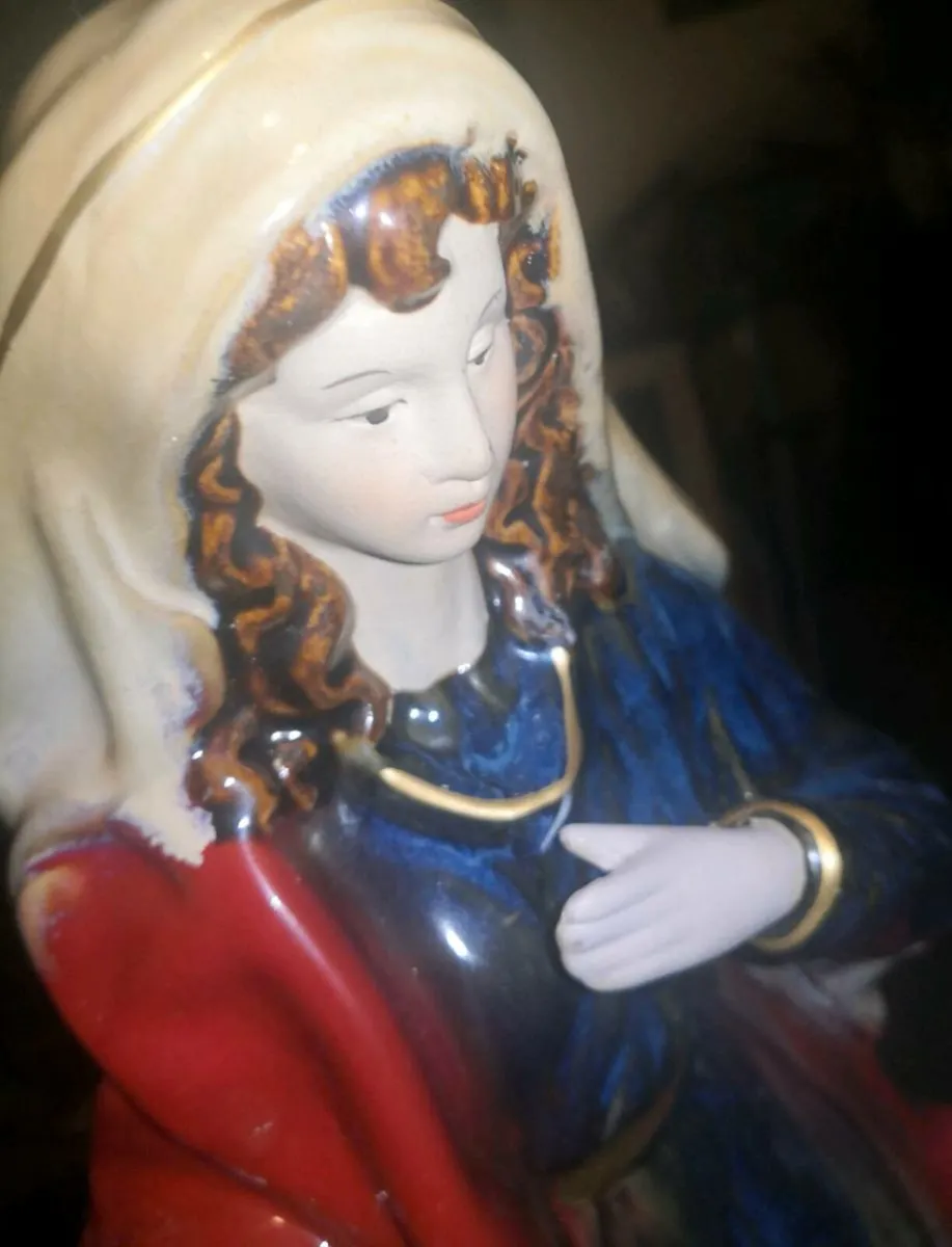 Massive glazed terracotta Nativity set - Image 3