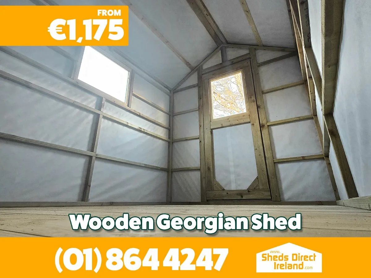 Wooden Georgian Style Shed - Image 4