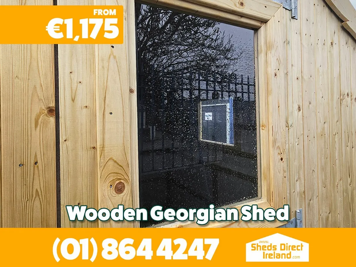 Wooden Georgian Style Shed - Image 3