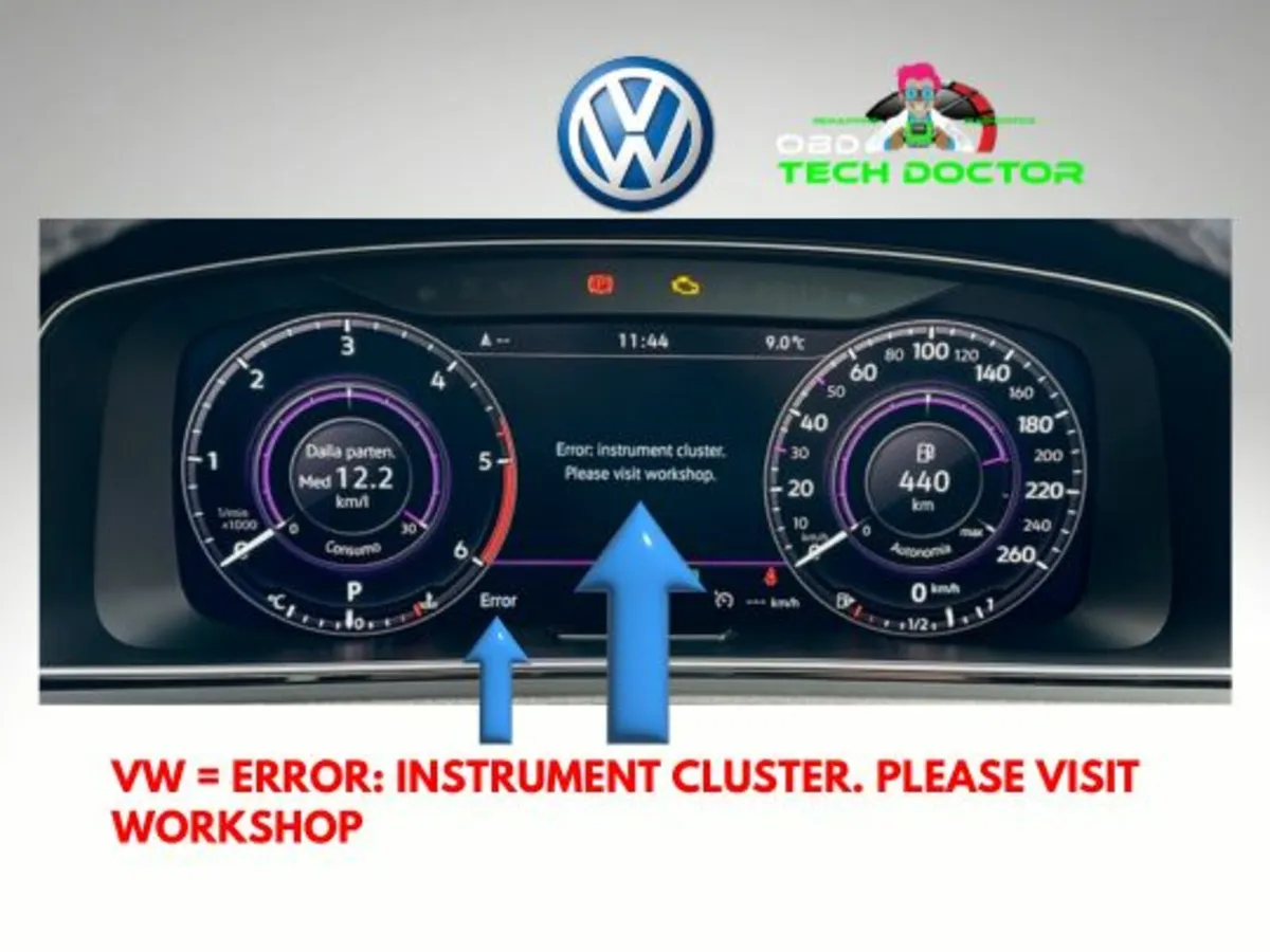 VW Audi Skoda - Virtual Dash -Error- Black Screen - Image 1
