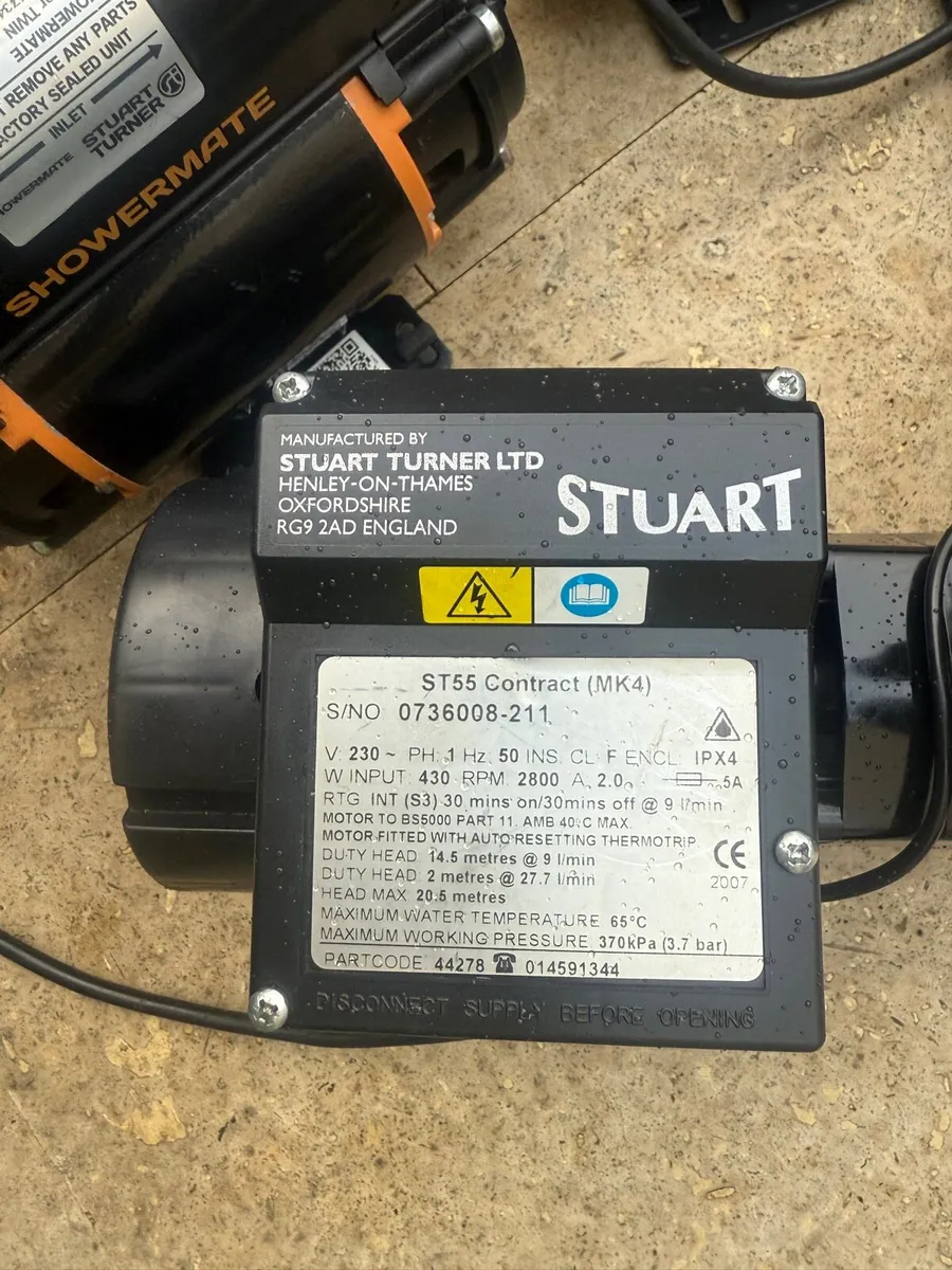 Stuart Turner st55/st66 shower pump. - Image 4