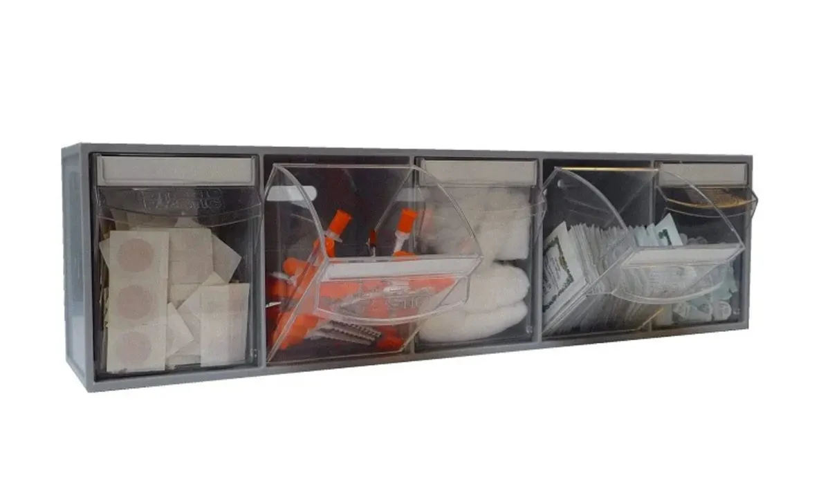 Tilt Bin Storage Box – 5 Bin - Image 2