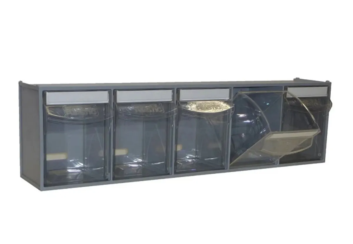 Tilt Bin Storage Box – 5 Bin - Image 1