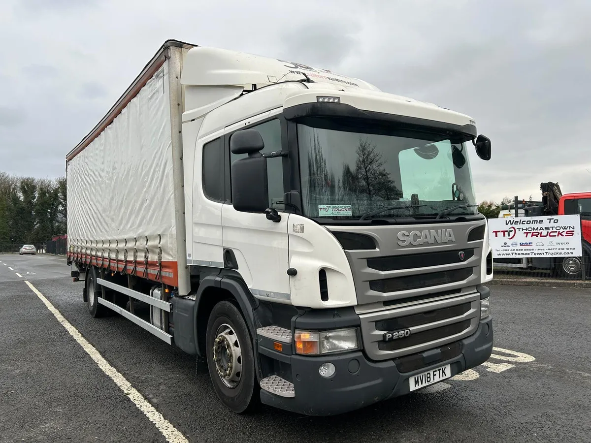 2018 Scania P250 Sleepercab with 27 1/2 Ft Curtain - Image 1