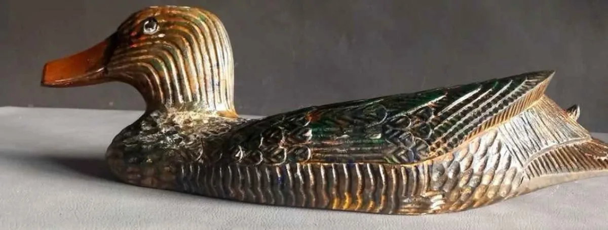 Unique 1950s hand carved large duck 45cm - Image 2