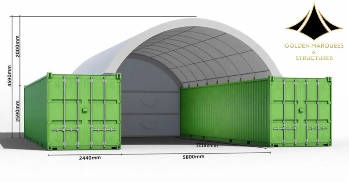 20ftX40ft Container Shelter -Closed Panel Included - Image 3