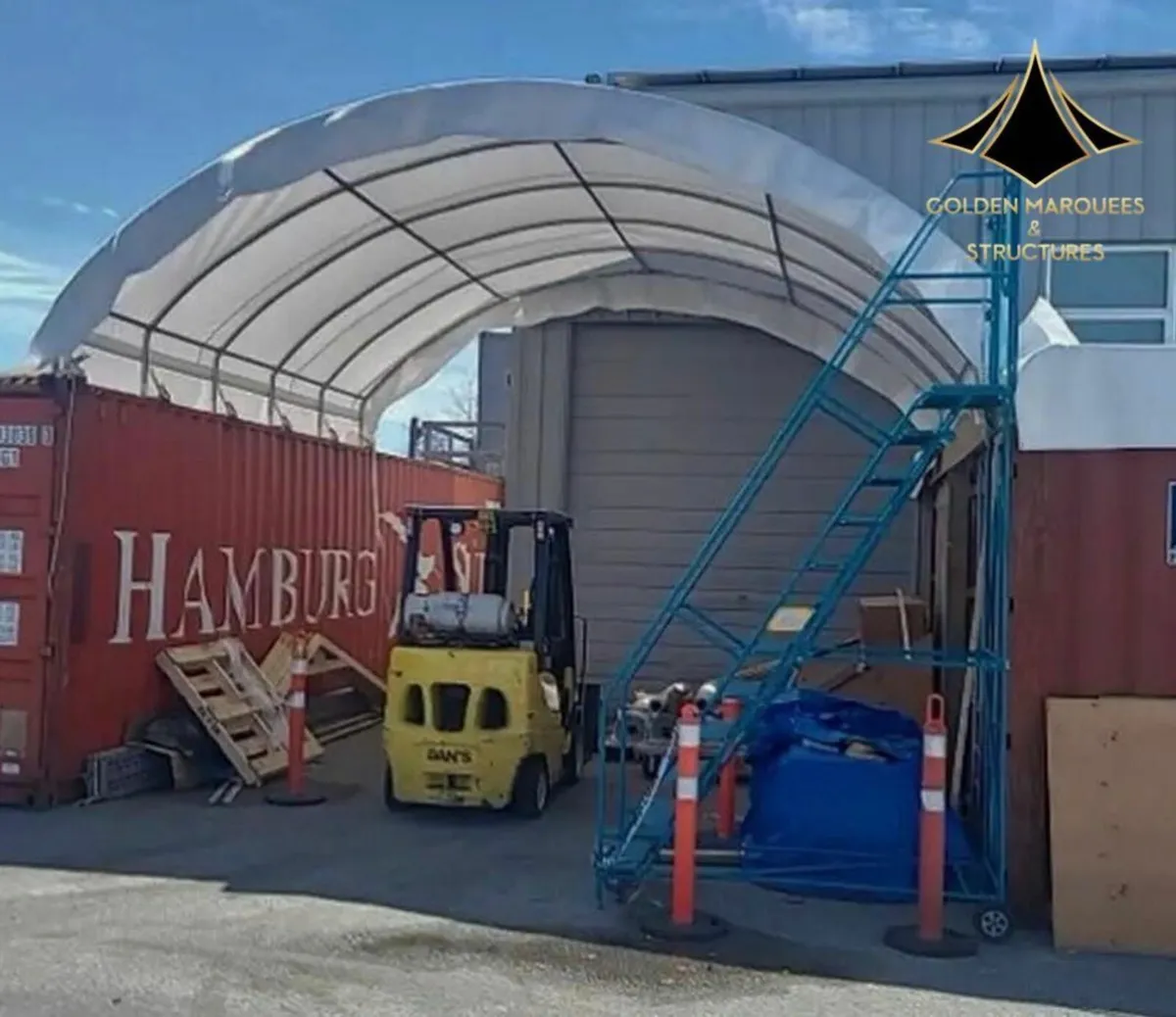 20ftX20ft Container Shelter-Closed Panel Included - Image 1