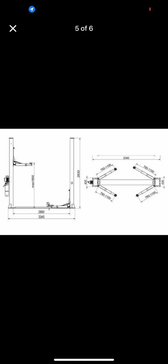 4 tonne Pacini car lift One week sale - Image 4