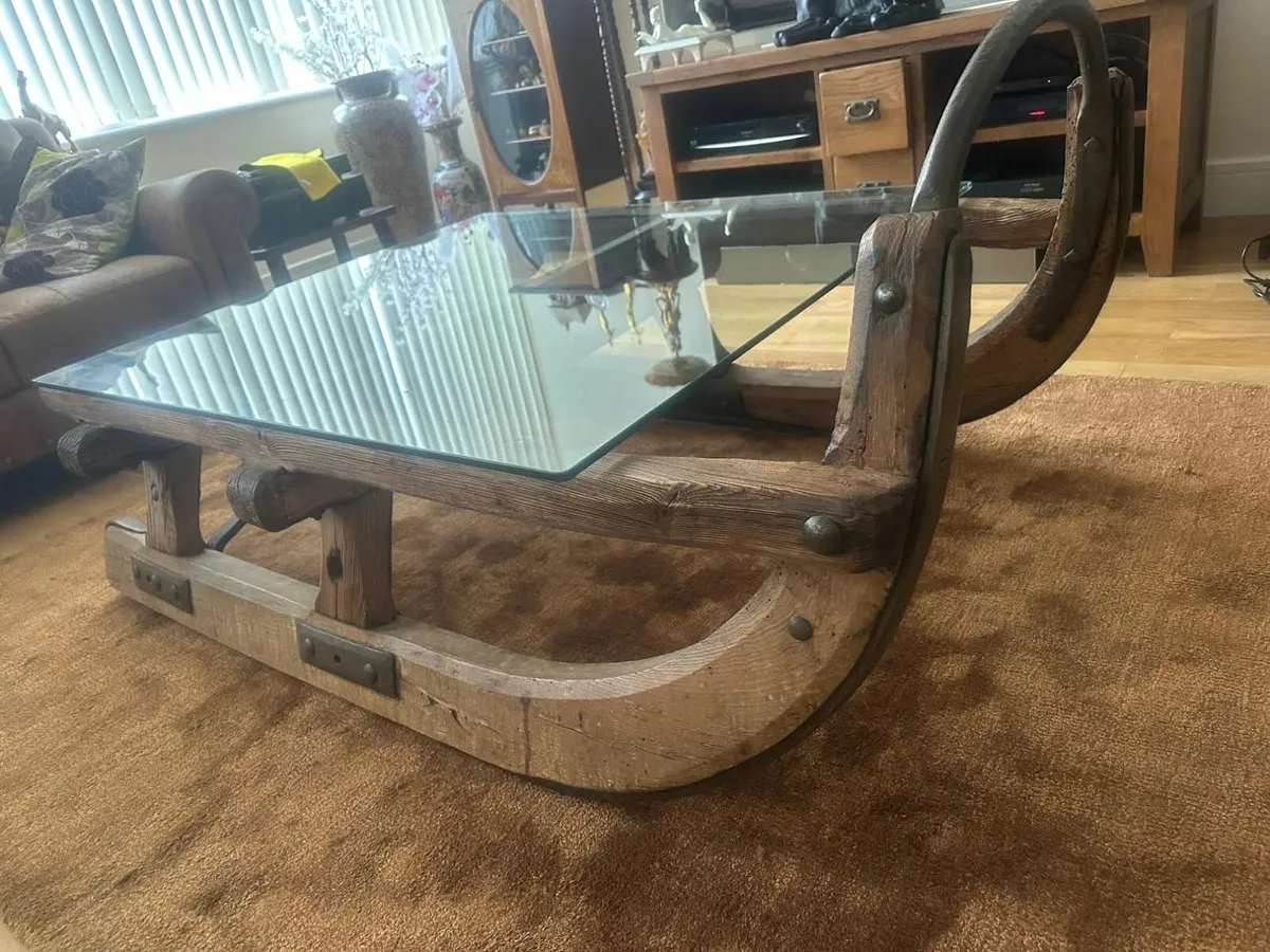 Antique Original  Swiss Sleigh Coffee Table - Image 2