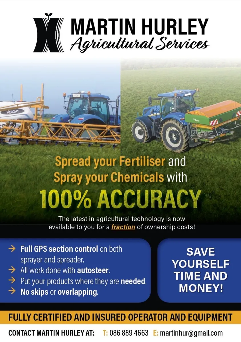 Spraying and fertiliser spreading - Image 1