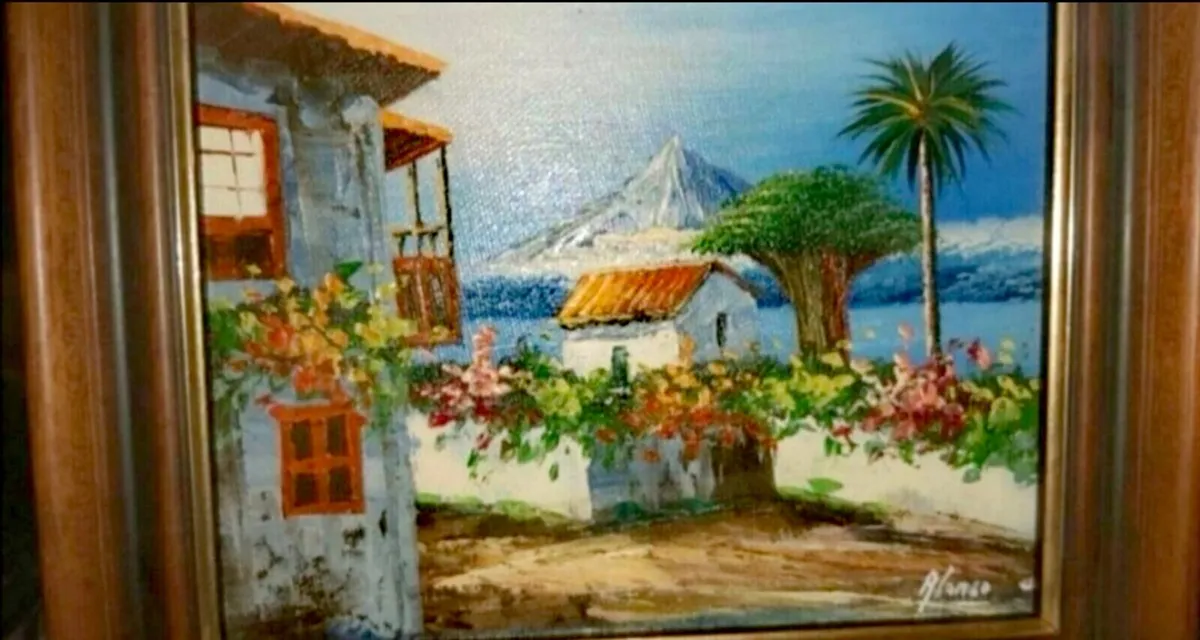 Small vibrant oil painting on canvas - Image 2