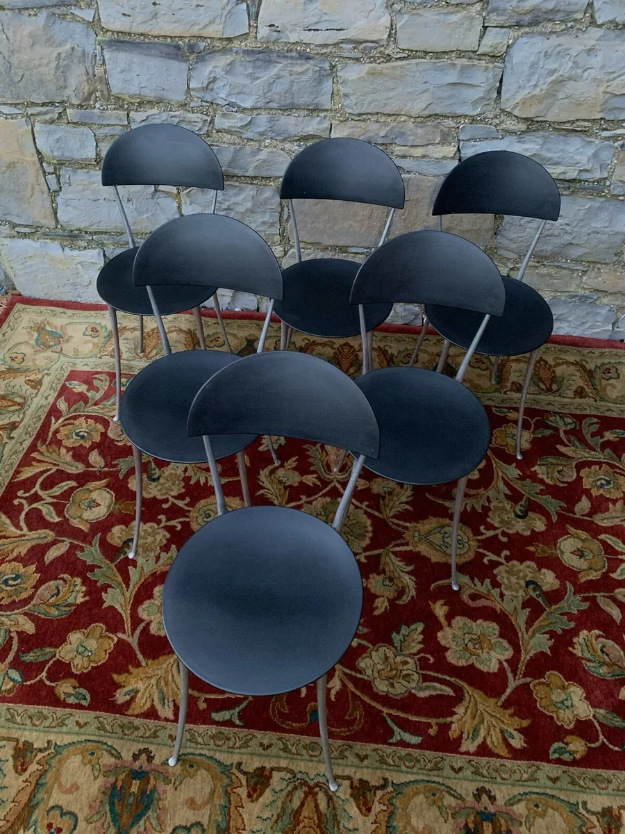 6 vintage Italian designer chairs by Zanotta. - Image 2
