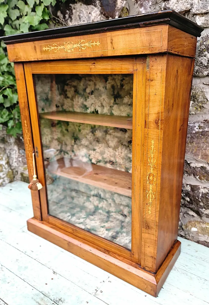 Victorian Walnut Pier Cabinet- Circa 1860 - Image 2