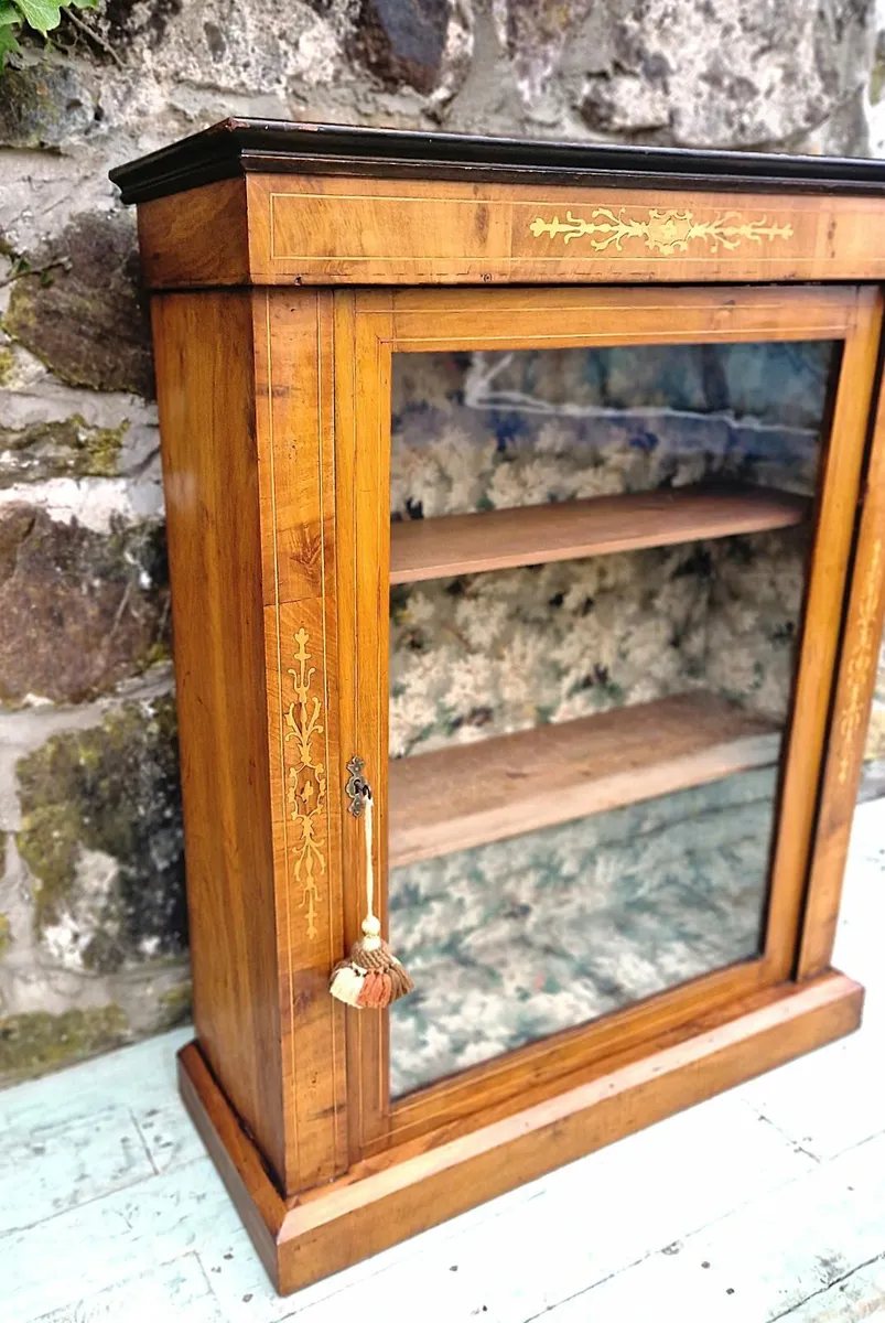 Victorian Walnut Pier Cabinet- Circa 1860 - Image 3