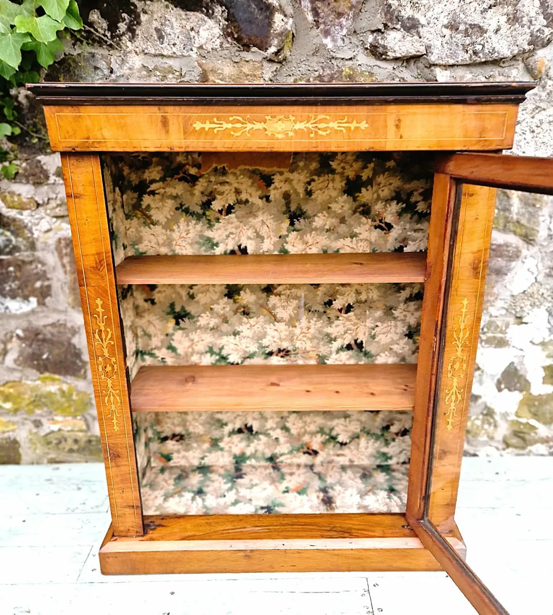 Victorian Walnut Pier Cabinet- Circa 1860 - Image 4
