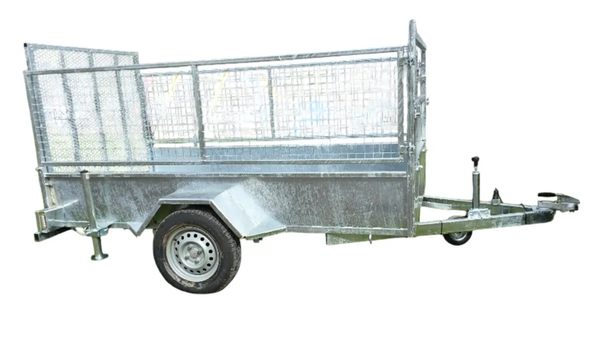 New 10x5ft single axle trailer meshsides ramp leds - Image 1