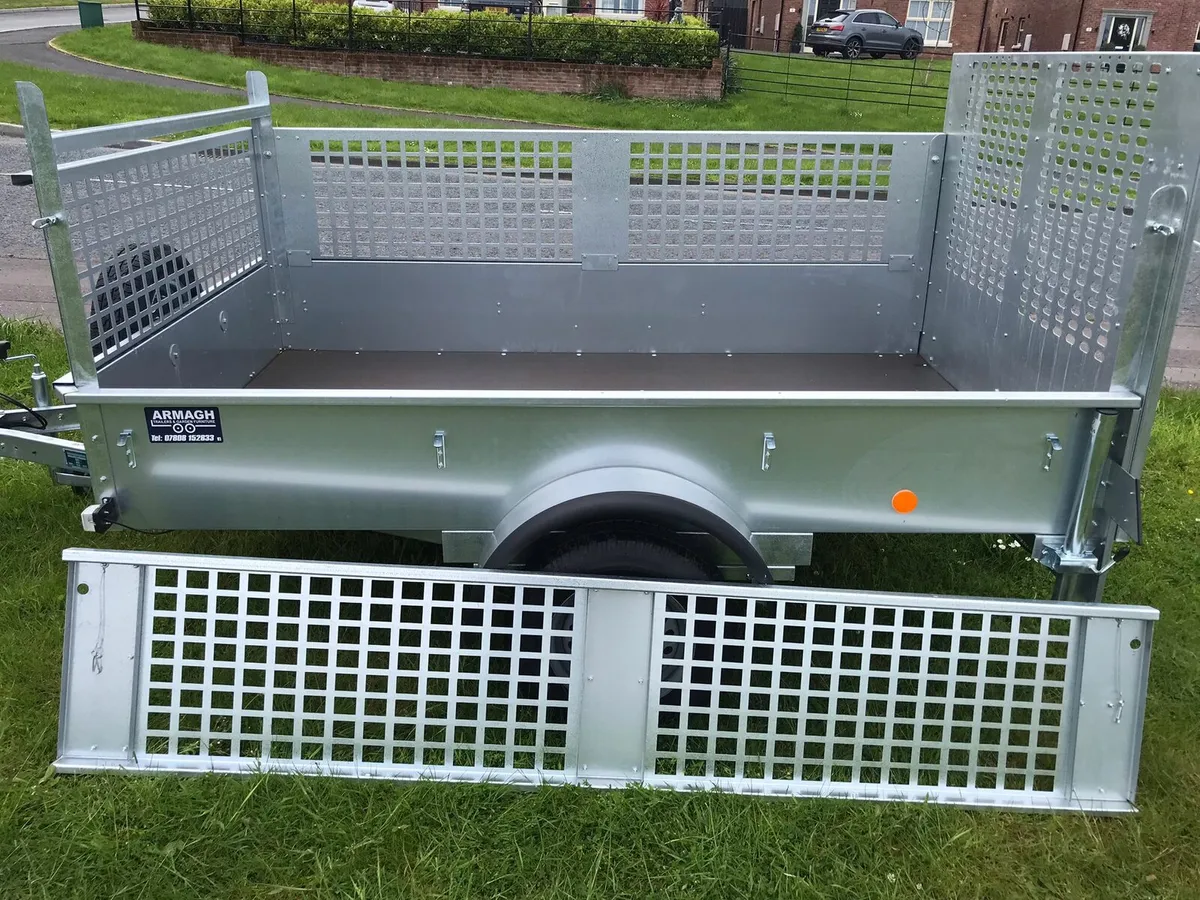 New 8x5ft car trailer removable meshsides & ramp - Image 4