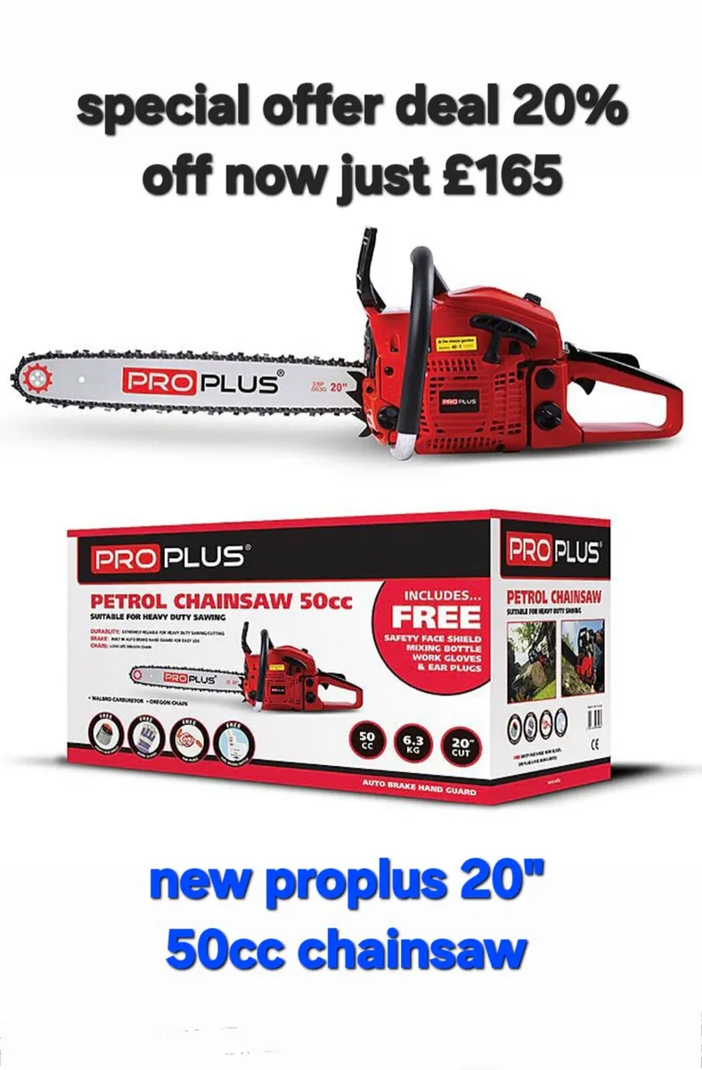 New 20'' proplus petrol chainsaw 50cc engine - Image 1