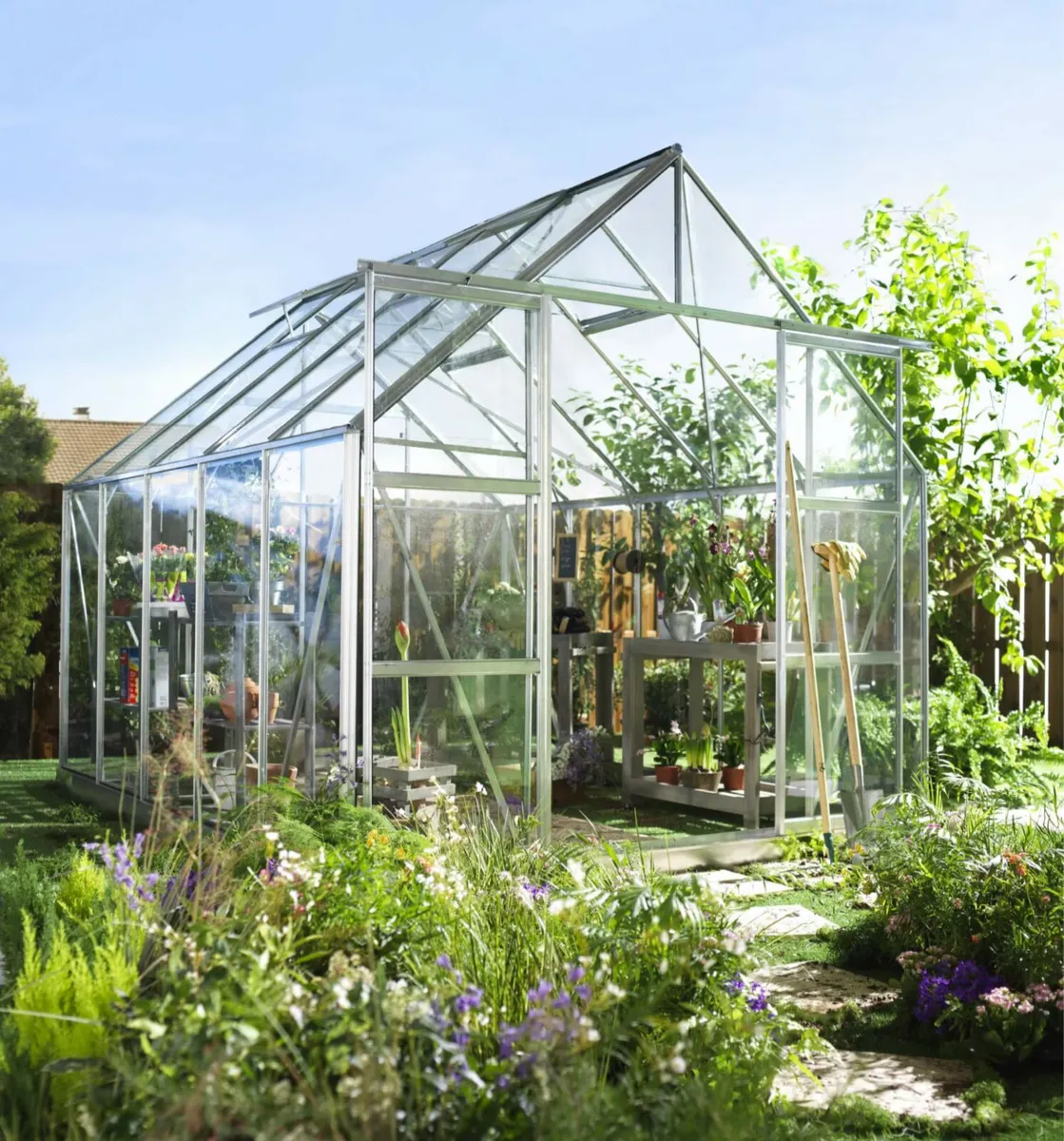 New halls aluminium greenhouses glasshouse - Image 3
