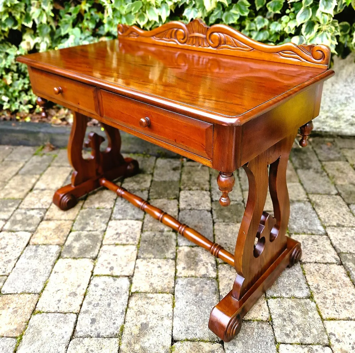 Mahogany 2 Drawer Side Table - Image 2