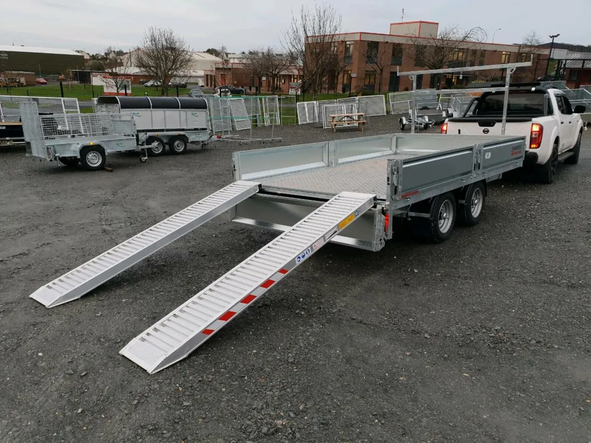 Nugent 12x6 dropside trailer led spare ladder rack - Image 3