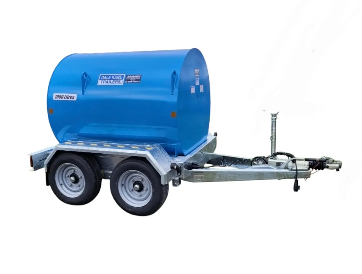 Dale kane 1000lt fuel bowser galvanised trailer - Image 1