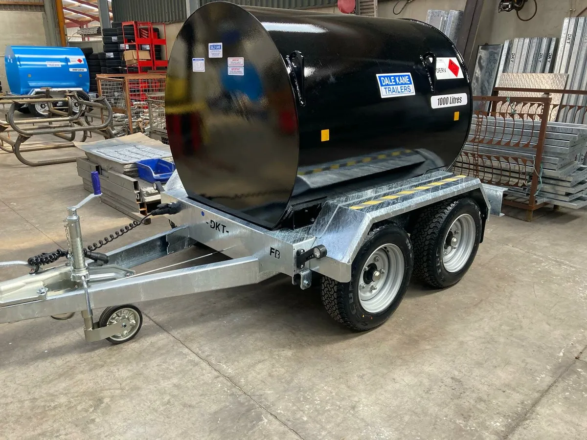 Dale kane 1000lt fuel bowser galvanised trailer - Image 3