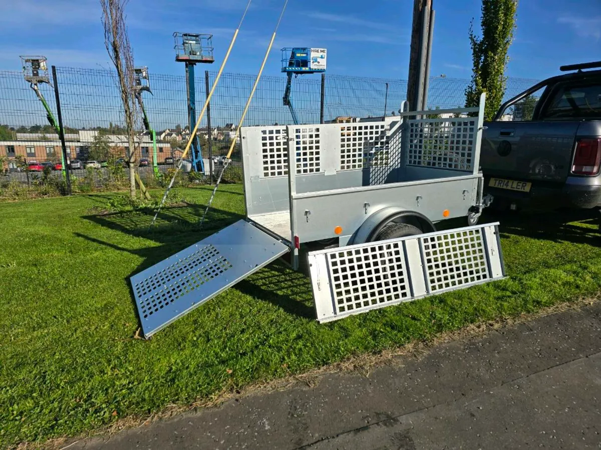 New 7x4ft galvanised car trailer with meshsides - Image 3
