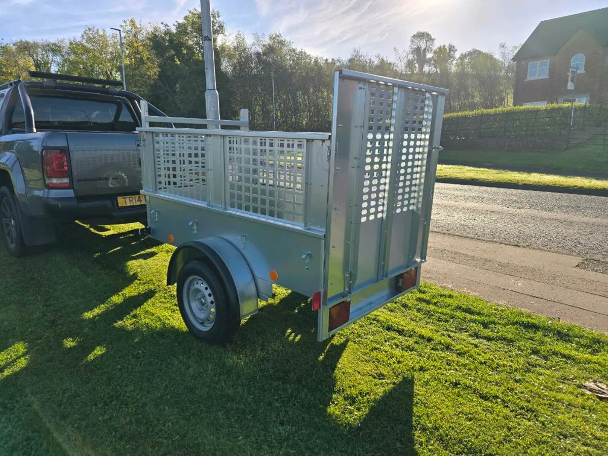 New 7x4ft galvanised car trailer with meshsides - Image 4
